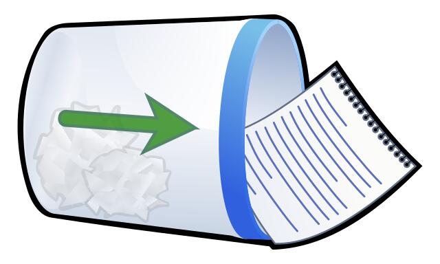 Tipped over trash bin vector clip art