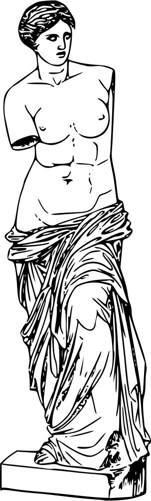 Statue of Aphrodite vector graphics