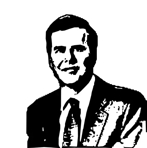 Vector illustration of Jeb Bush photocopy image