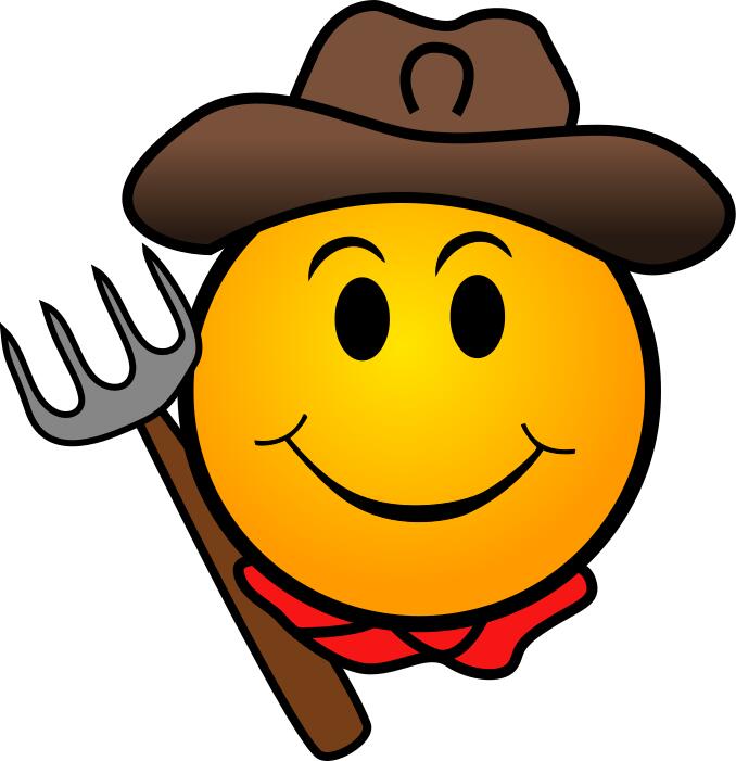 Farmer smiley vector image
