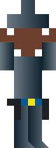Vector drawing of panicking cowboy pixel art