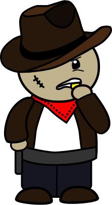 Cowboy cartoon vector image