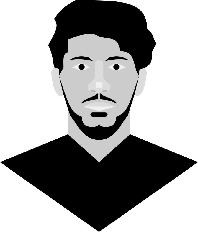 Young Joseph Stalin vector drawing