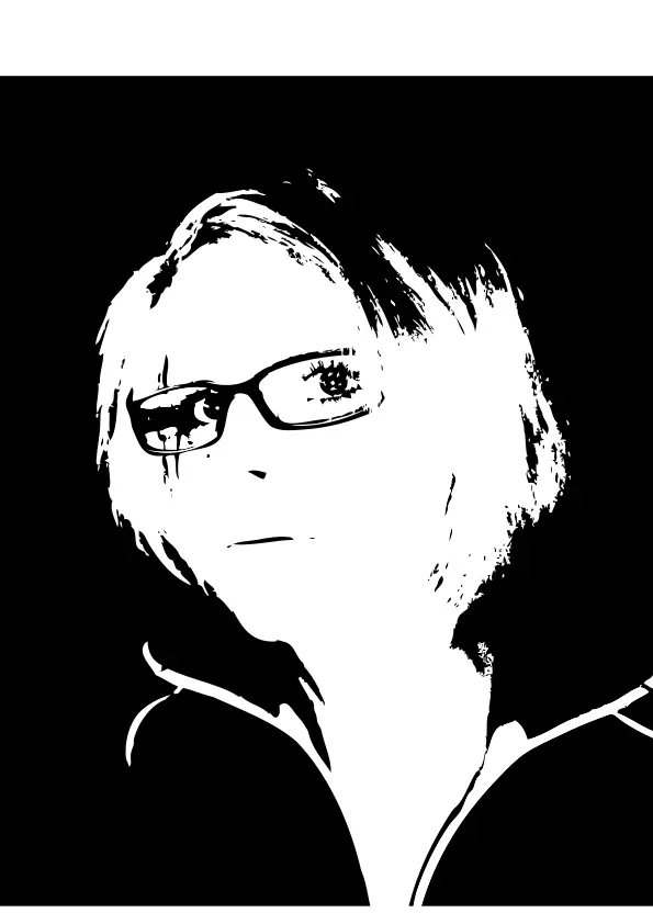 Blond girl with glasses vector graphics