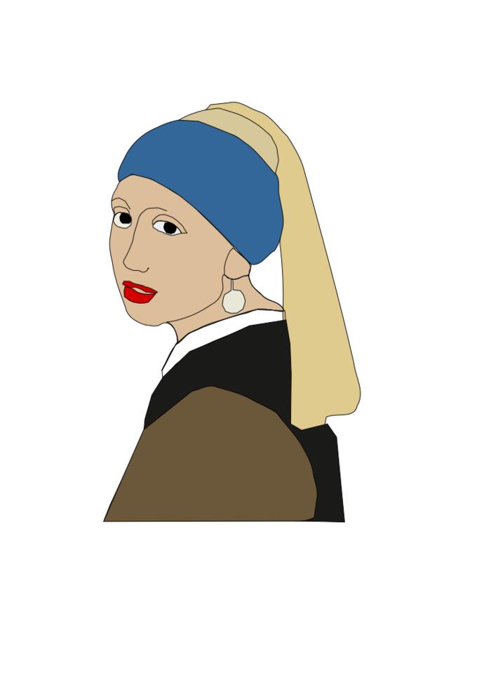 Girl with a Pearl Earring vector graphics