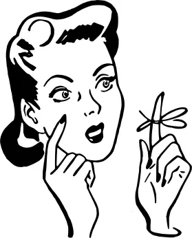 Woman with a string around finger vector graphics