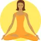 Vector clip art of yoga practitioner