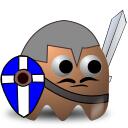Game baddie warrior vector image