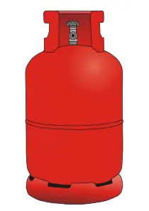 Vector clip art of gas bottle 12kg