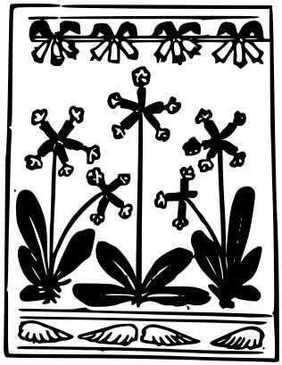 Vector clip art of flower design stamp