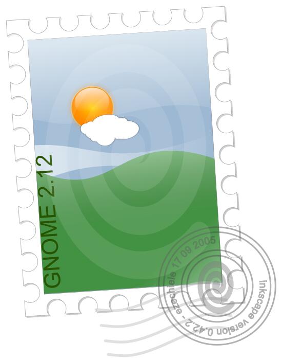 Vector drawing of postal stamp template