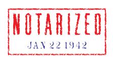 Notarized stamp imprint vector graphics