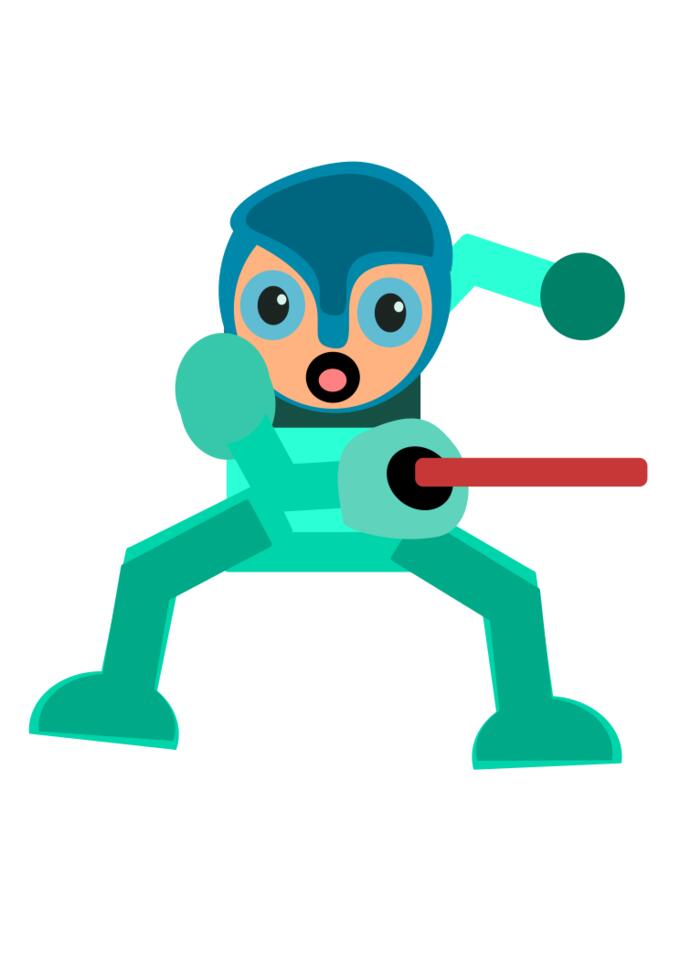 Space warrior character vector illustration