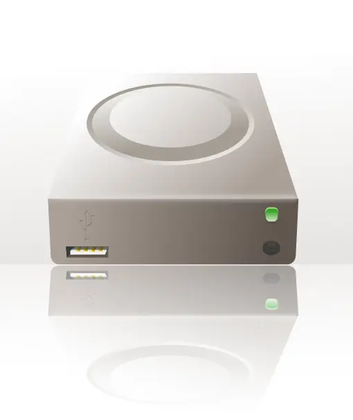 Vector image of external mass storage disk