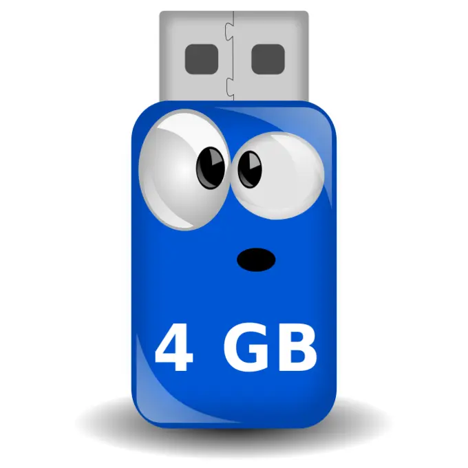 Vector clip art of comic USB stick