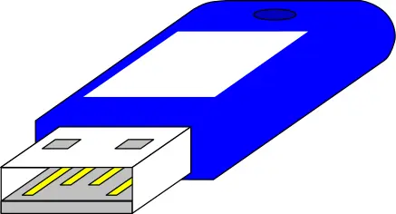 USB key from connector side vector image