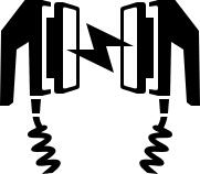 Vector illustration of defibrillator pictogram