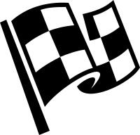 Vector clip art of checkered flag pictogram