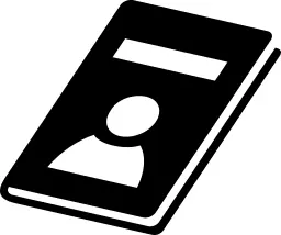 Vector image of addressbook black and white pictogram