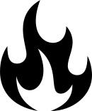 Vector drawing of fire pictogram