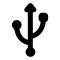 PC computer USB plug sign vector drawing