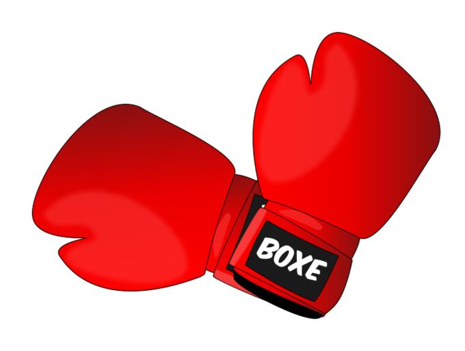 Red boxing gloves vector clip art