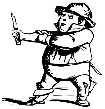 Midget man ready to fight vector illustration