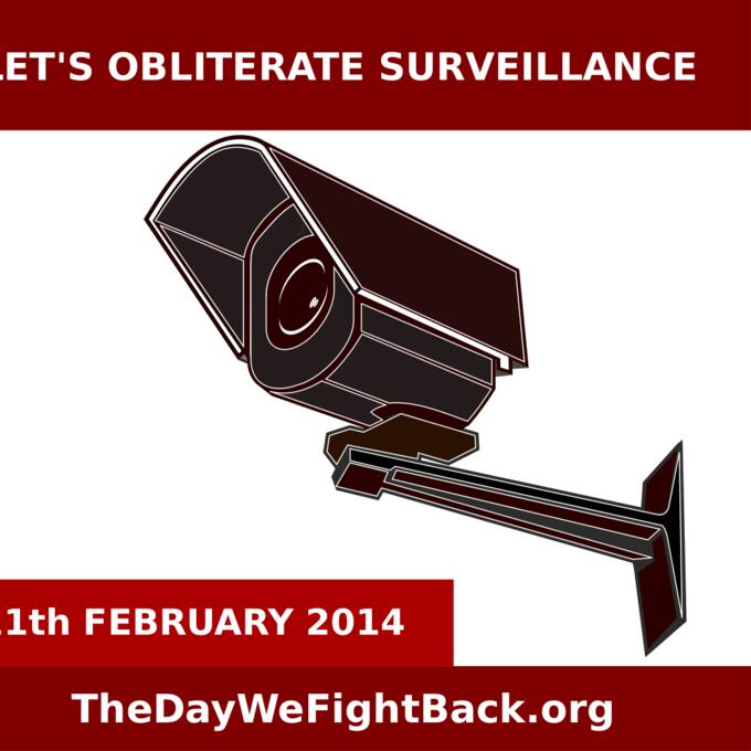 Lets obliterate surveillance vector image