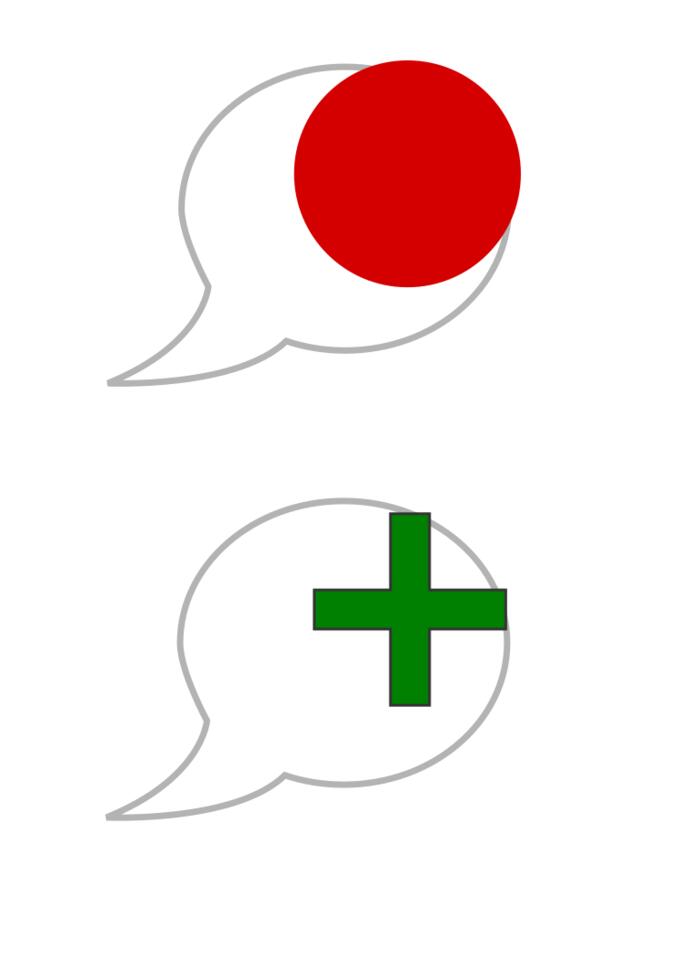 Add and stop speech bubbles vector illustration