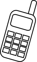 Mobile phone icon vector clip art