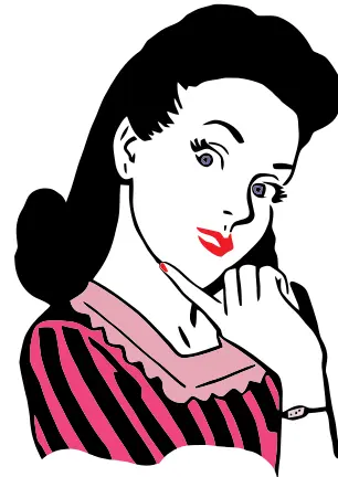 Retro style woman vector illustration