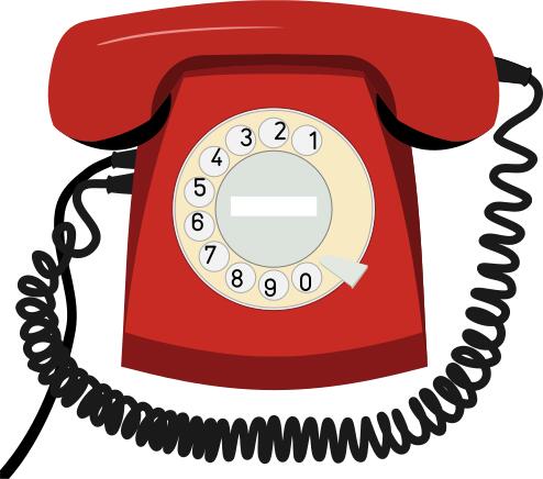 Old style telephone vector clip art