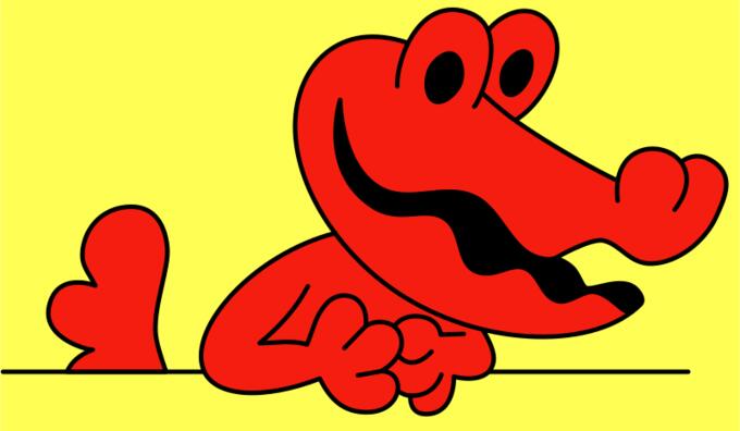 Krokodil magazine mascot vector clip art