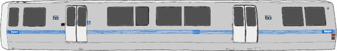 Bart Train car vector graphics