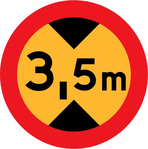 3.5 m traffic road sign vector illustration