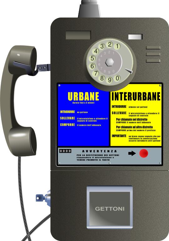 Public telephone in Italy vector image