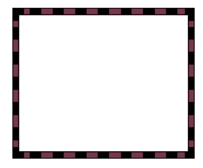 Vector image of burgundy and black rectangular border