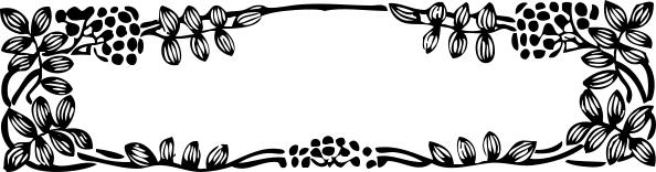 Vector clip art of leaves and berries decorative banner
