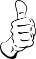 Vector graphics of worker's thumbs-up