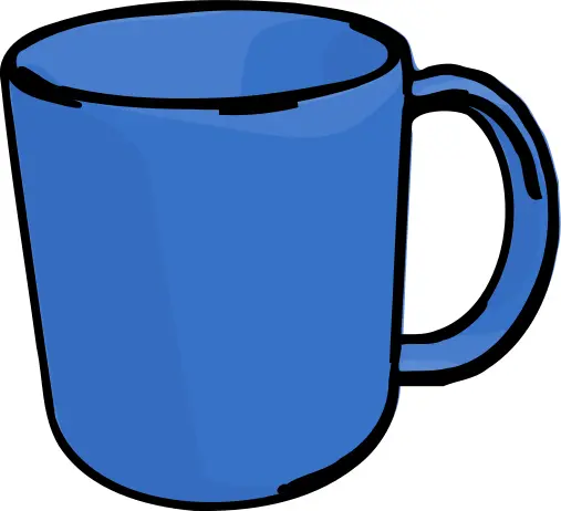 Vector image of blue hot beverage mug