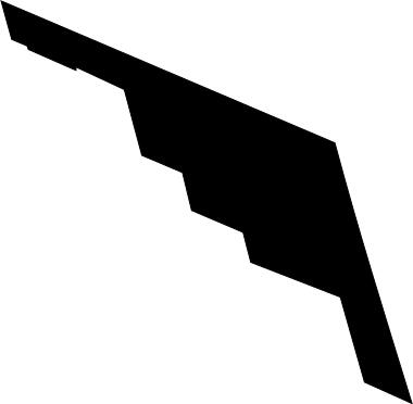 Silhouette vector drawing of a spy plane