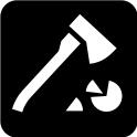 Pictogram for firewood cutting vector image