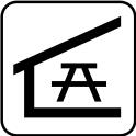 US National Park Maps pictogram for a picnic shelter vector image