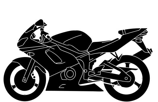 Motorcycle silhouette vector drawing