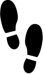 Male shoe footprints vector graphics