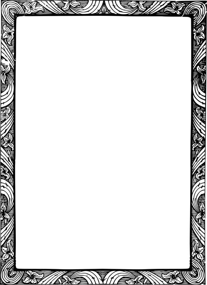 Flower themed rectangular frame vector illustration