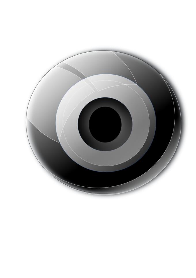 CCTV camera lens vector clip art