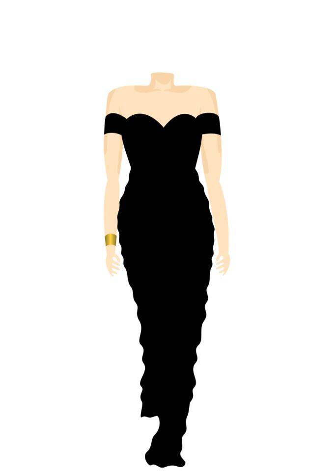 A headless dummy in black dress vector image
