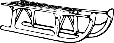 Vector image of a luge