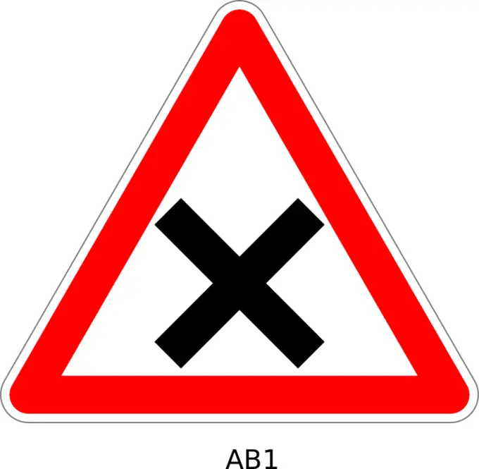 You do not have priority traffic warning sign vector image